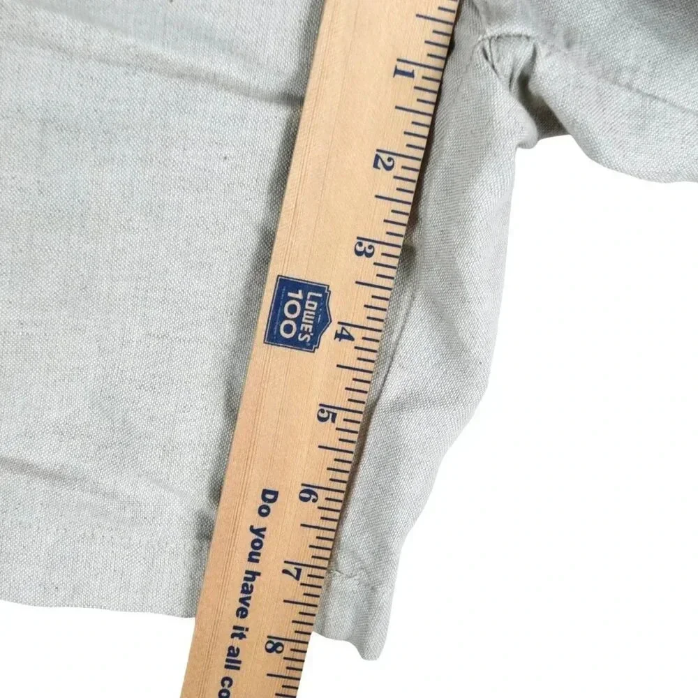 Club Room || Men's Regular Fit Linen Flat Front Shorts Natural Khaki Size 34